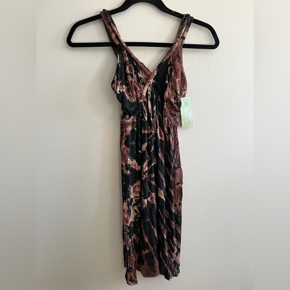 Clearay Tie Dye Summer Dress Bleach Dye